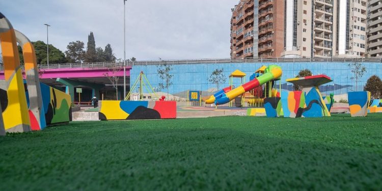 El ex playón de estacionamiento de la Terminal se transformó en una plaza de juegos