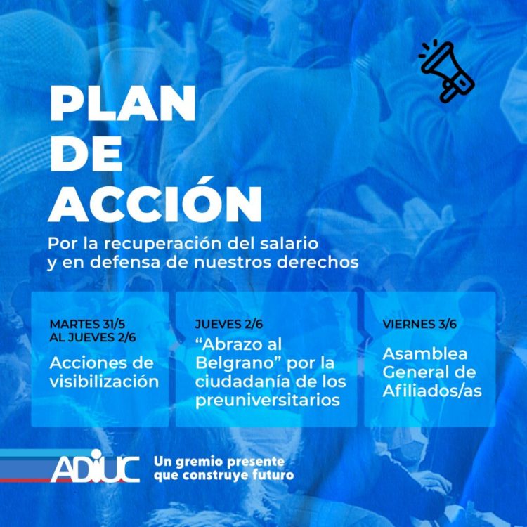 Adiuc lanzó un plan de lucha por un aumento