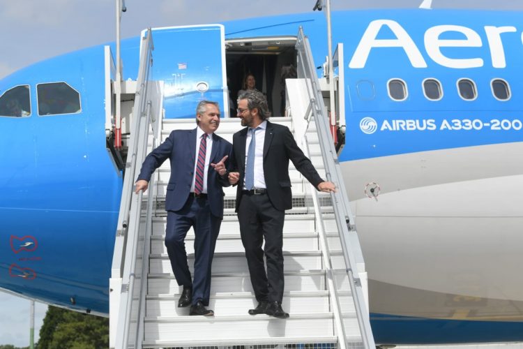 El canciller Cafiero acompañó al presidente Fernández durante toda la gira.