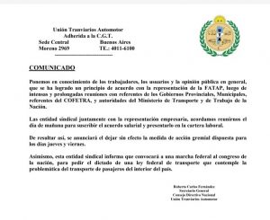 Prevén un acuerdo que levantaría el paro de UTA para este jueves y viernes