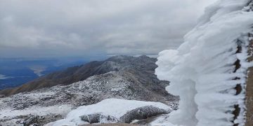 Las sierras se taparon de nieve por segunda vez en el año