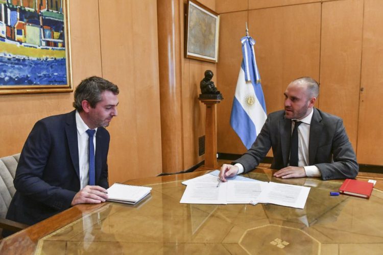Guillermo Hang, nuevo secretario de Comercio Interior, se reunió ayer con el ministro Martín Guzmán.