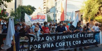 Manifestación local contra la Suprema Corte de Justicia