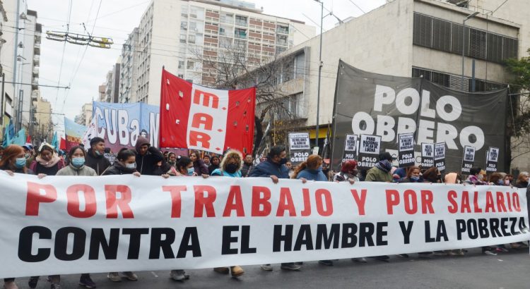 El Polo Obrero se movilizó en reclamo de "trabajo genuino"