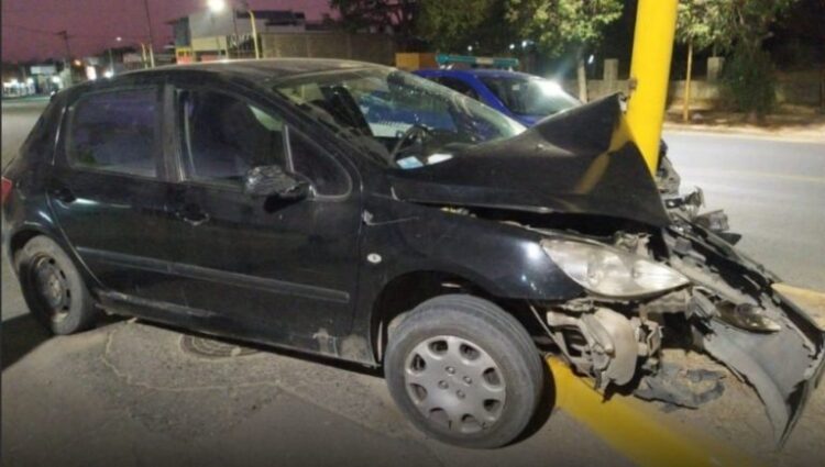 Postal del accidente ocurrido ayer en la localidad de Huerta Grande.
