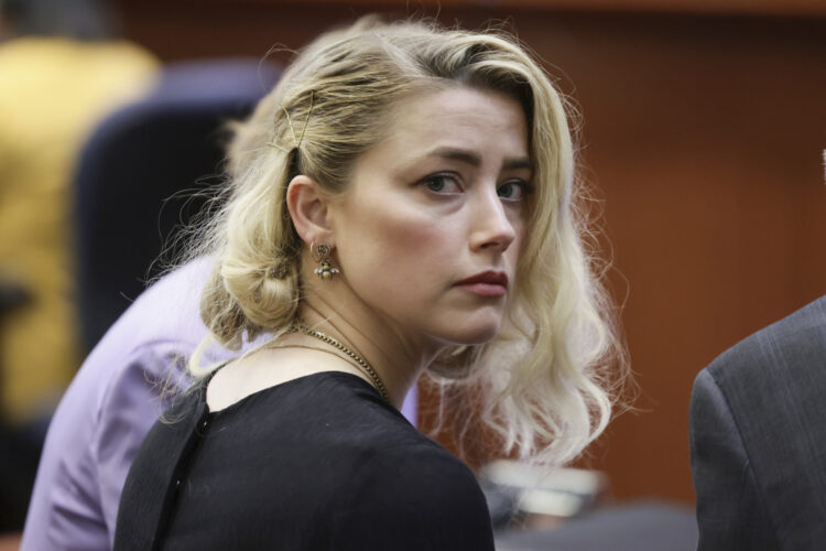 Actress Amber Heard during the verdict during a trial in Fairfax, Va, Wednesday, June 1, 2022.