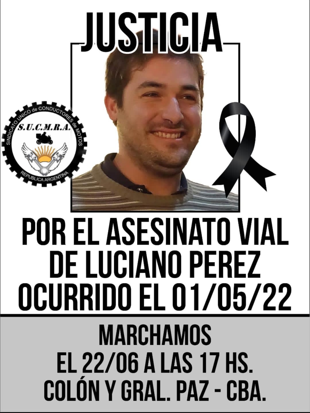 Marcharán hoy por la muerte de Luciano Pérez
