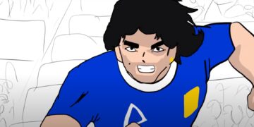La emotiva versión anime del gol de Maradona a Inglaterra