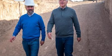 Obra de desagüe en José Ignacio Díaz