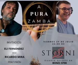 “A pura zamba”, un espectáculo poético musical se presentará el viernes en Storni