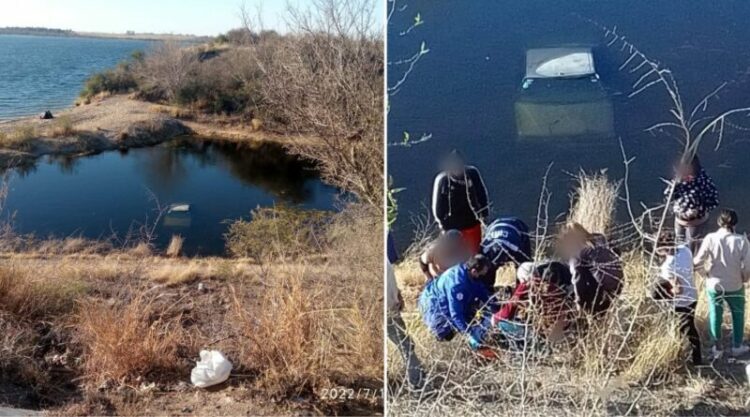 Dos adolescentes perdieron el control manejando y terminaron hundiendo el auto en el lago Piedras Moras