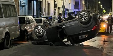 Volvían de festejar el día del amigo, perdieron el control y volcaron violentamente