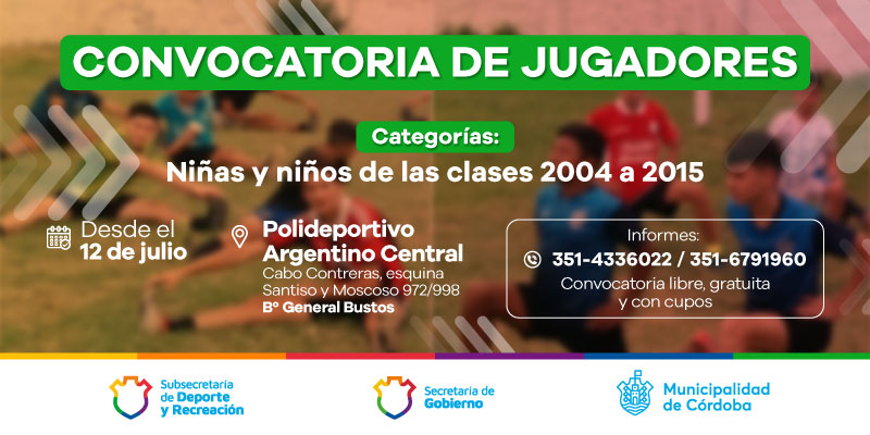 El Club Municipalidad abrió una nueva convocatoria para jóvenes aficionados al futbol