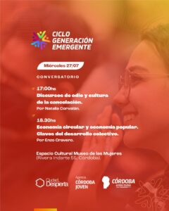 Hoy se desarrollará un nuevo conversatorio del Ciclo Generación Emergente
