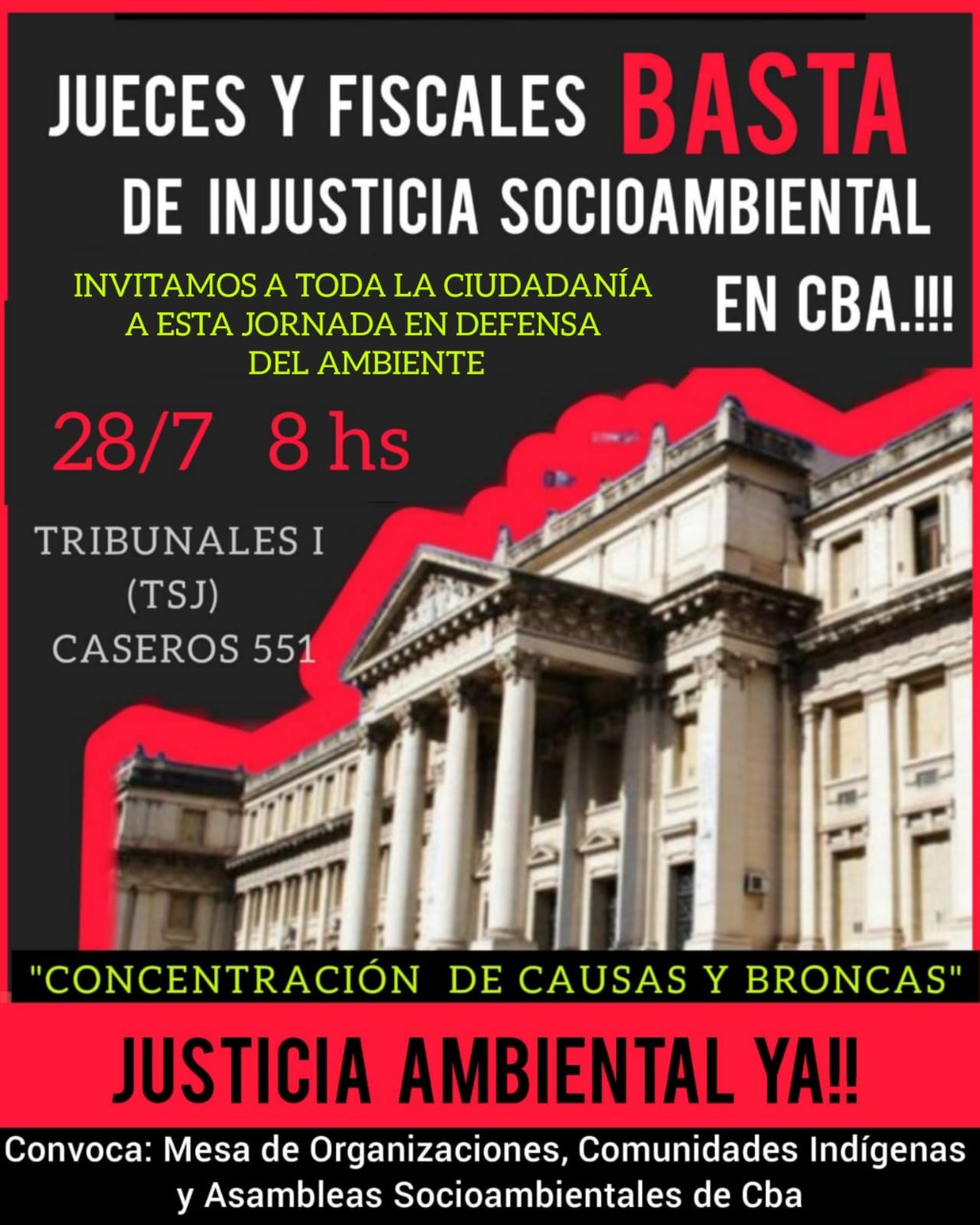 Distintas organizaciones se movilizan en Tribunales por demoras en causas ambientales