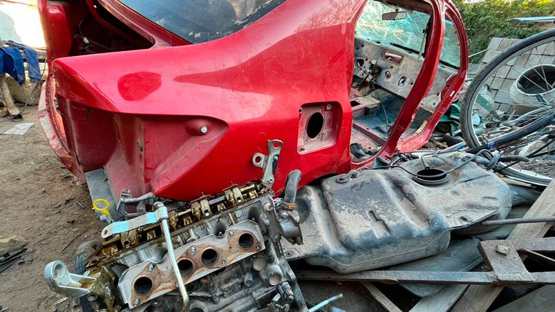 La Policía desarticuló un desarmadero de autos en Granja de Funes II