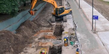 Nuevas cañerías instaladas en la Costanera