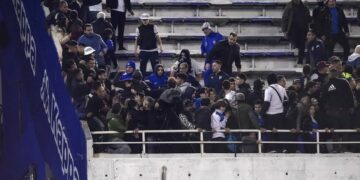 Siete hinchas internados