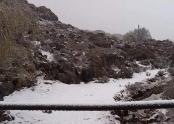 Por la nieve, las Altas Cumbres ofrecieron una postal única
