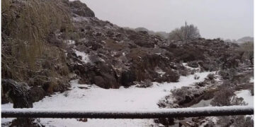 Por la nieve, las Altas Cumbres ofrecieron una postal única