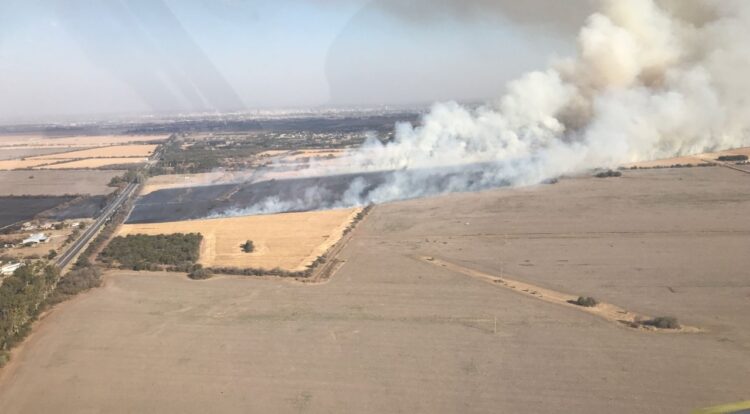Controlaron el incendio que se desató en Sierras Chicas