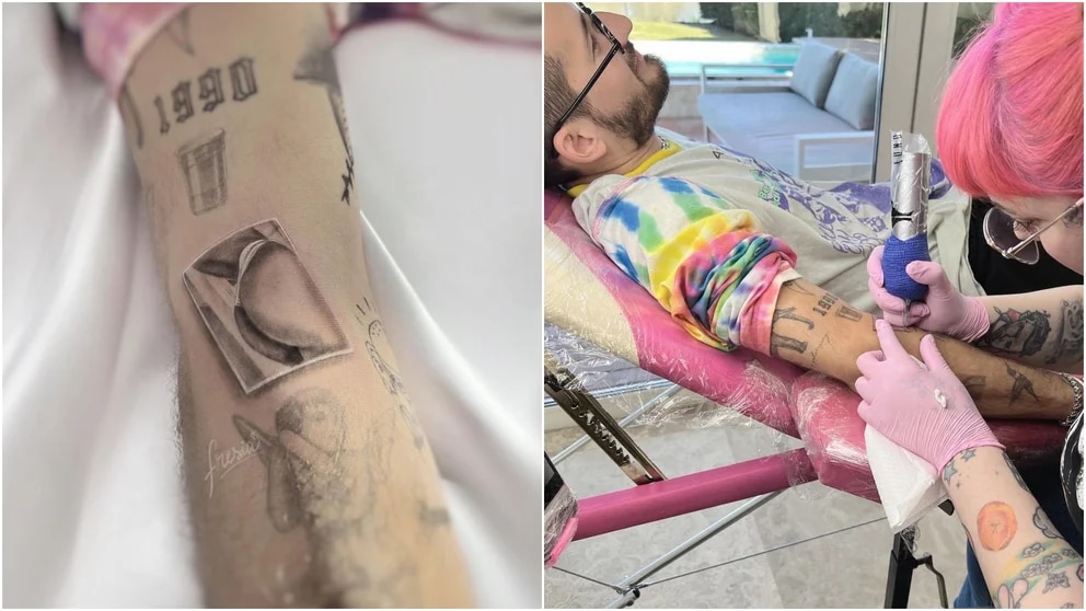 El polémico tatuaje de Ricky Montaner en honor a Stefi Roitman y la reacción de la influencer