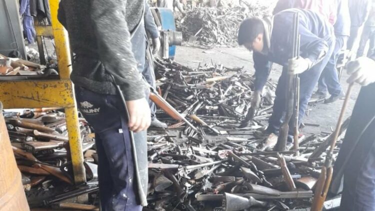 Se devastaron más de 10.000 armas que estaban bajo custodia judicial
