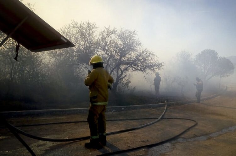 Más de 250 efectivos luchan contra un voraz incendio iniciado en Panaholma