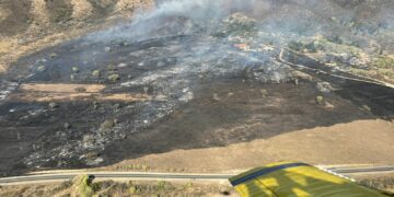 Controlaron dos focos y sigue activo el incendio de Quebracho Ladeado