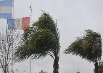 Anuncian una alerta amarilla por fuertes ráfagas de viento sur