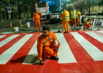 Avanzan las obras de demarcación en la zona céntrica