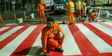 Avanzan las obras de demarcación en la zona céntrica