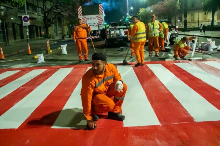 Avanzan las obras de demarcación en la zona céntrica