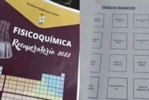 Hizo un examen de Química para su alumnos basándose en el álbum de figuritas del Mundial