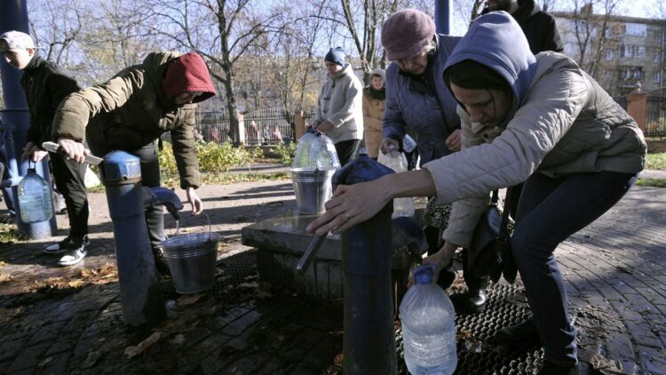 Ucrania, sin agua y sin luz