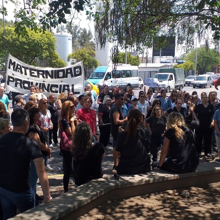 El viernes pasado. UTS realizó una movilización en el Polo Sanitario.
