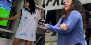 Lali Esposito imitó un divertido baile de una manifestante cordobesa para alentar a la Selección