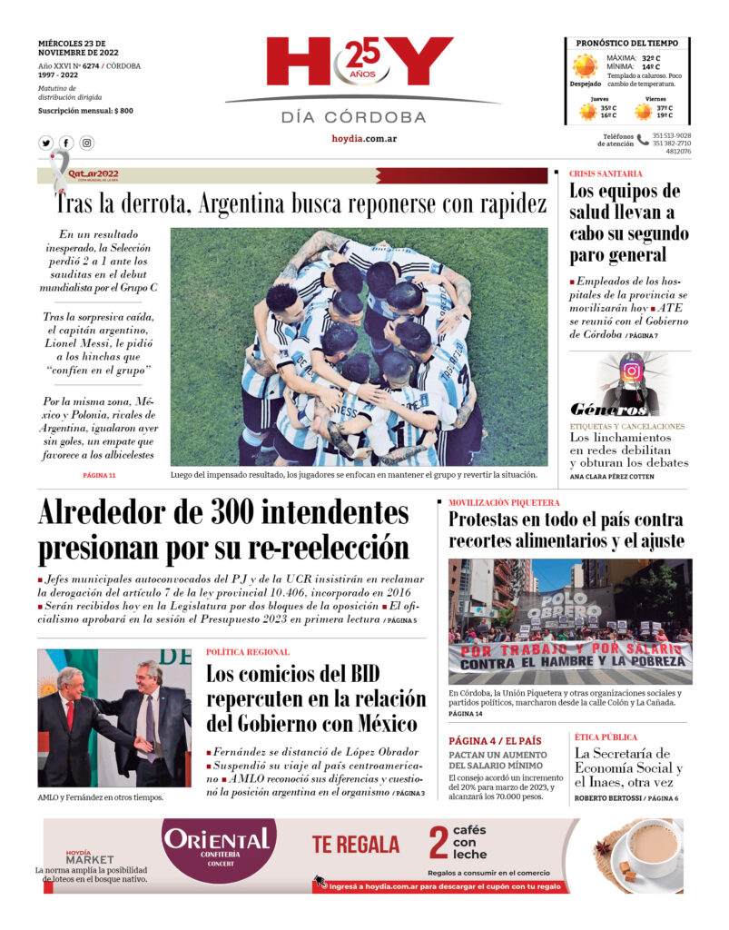 Portada 23.11.2022 Portada 23.11.2022