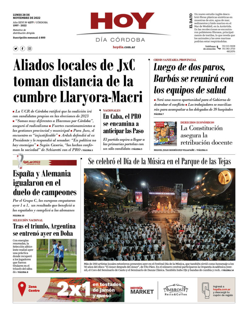 Portada 28.11.2022 Portada 28.11.2022