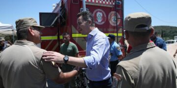 Calvo recorrió Tala Cañada y se reunió con los evacuados