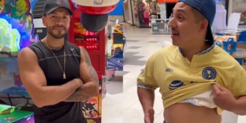 El reto más esperado: un albañil y un joven fitness midieron sus fuerzas y sorprendieron a las redes