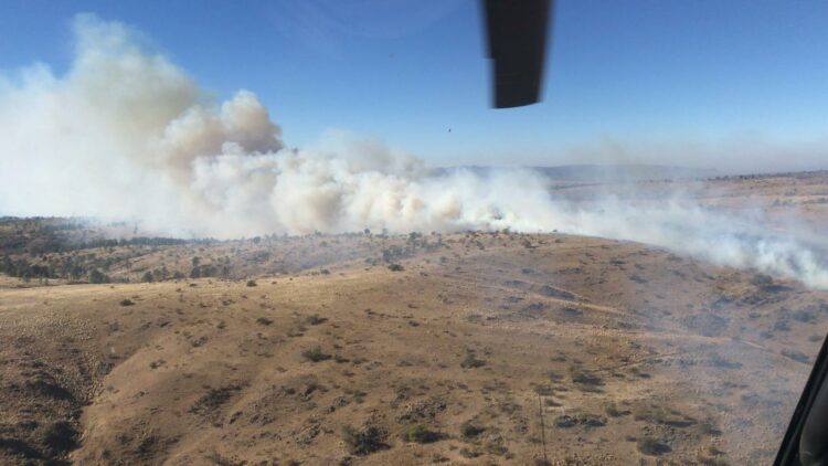 La lluvia colabora para extinguir incendios en Traslasierra y un rayo enciende otro foco