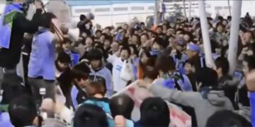 La hinchada nipona celebró la victoria contra Alemania con la marcha peronista