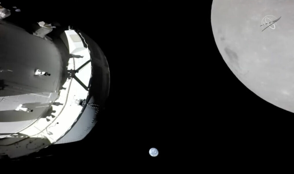 La nave de la misión Artemis I completó su primer sobrevuelo lunar