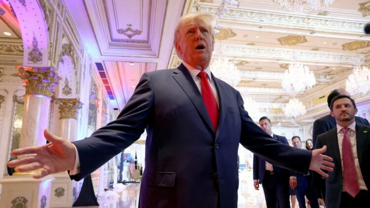 El ex presidente Trump se adjudicó el supuesto triunfo republicano.