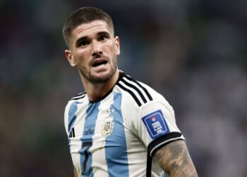 De Paul no entrenó por una molestia muscular y está en duda para el partido ante Países Bajos