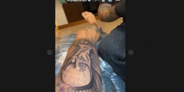 Di María se tatuó la Copa del Mundo