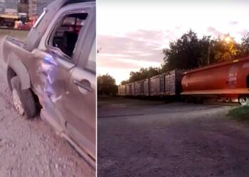 Un tren embistió a una camioneta y dejó como saldo una mujer herida