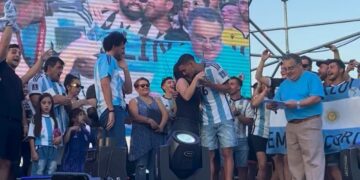 Embalse recibió a Nahuel Molina, campeón mundial