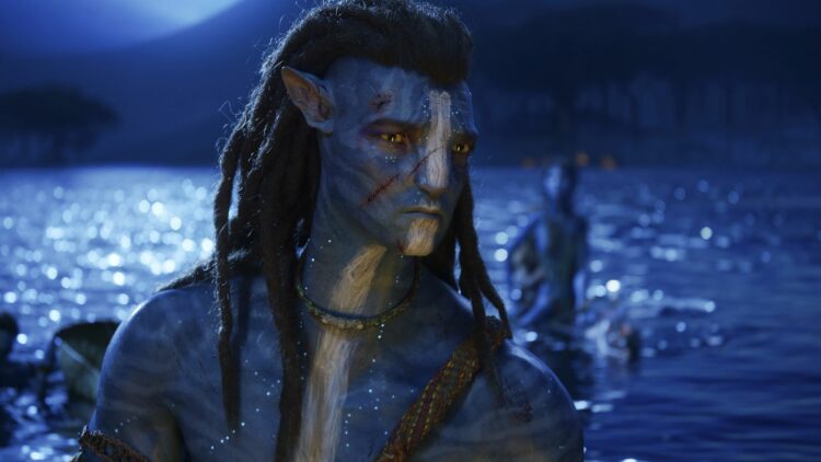 Jake Sully in 20th Century Studios' AVATAR: THE WAY OF WATER. Photo courtesy of 20th Century Studios. © 2022 20th Century Studios. All Rights Reserved.